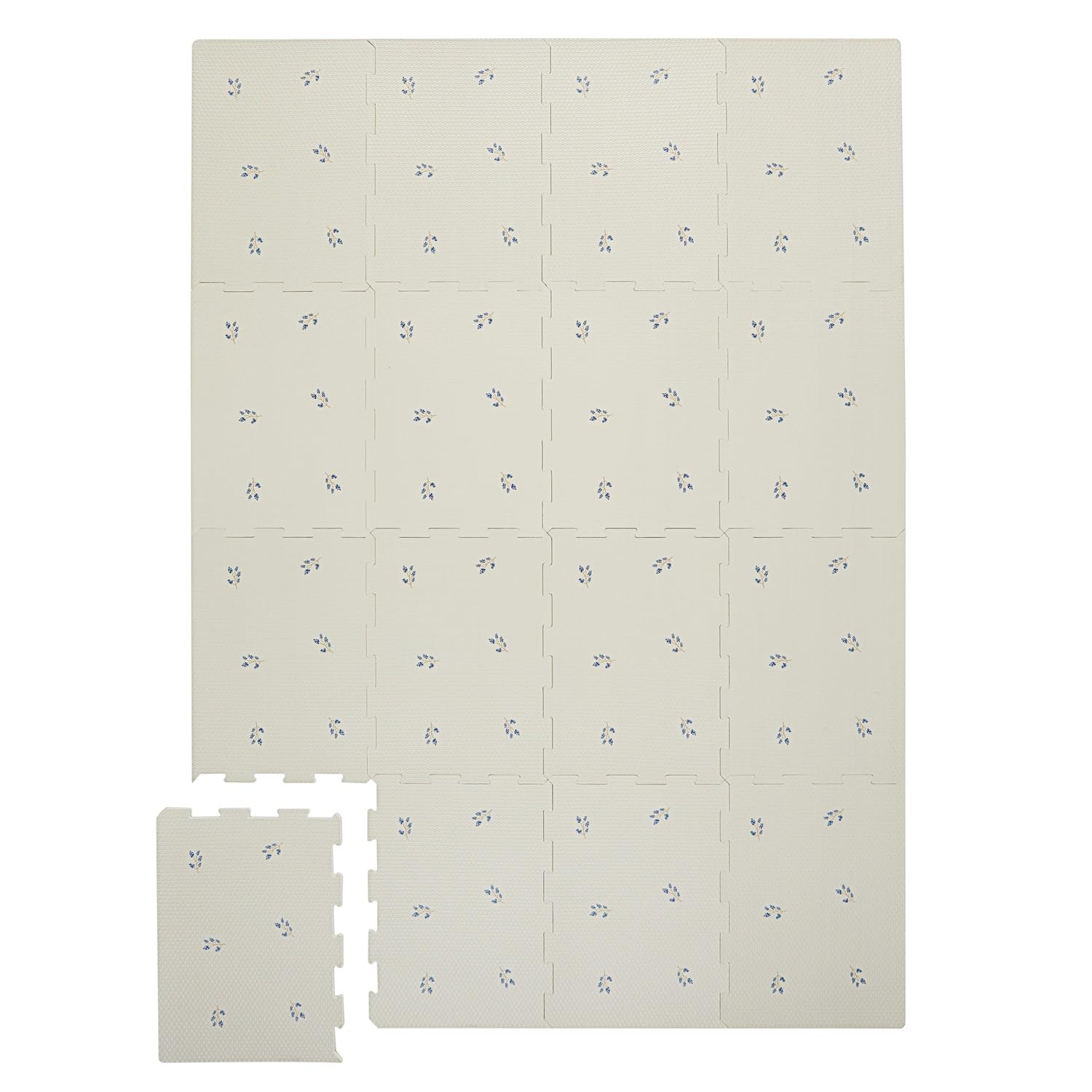 3 Sprouts - Tappetino Puzzle per Bambini, Mirtillo Taupe