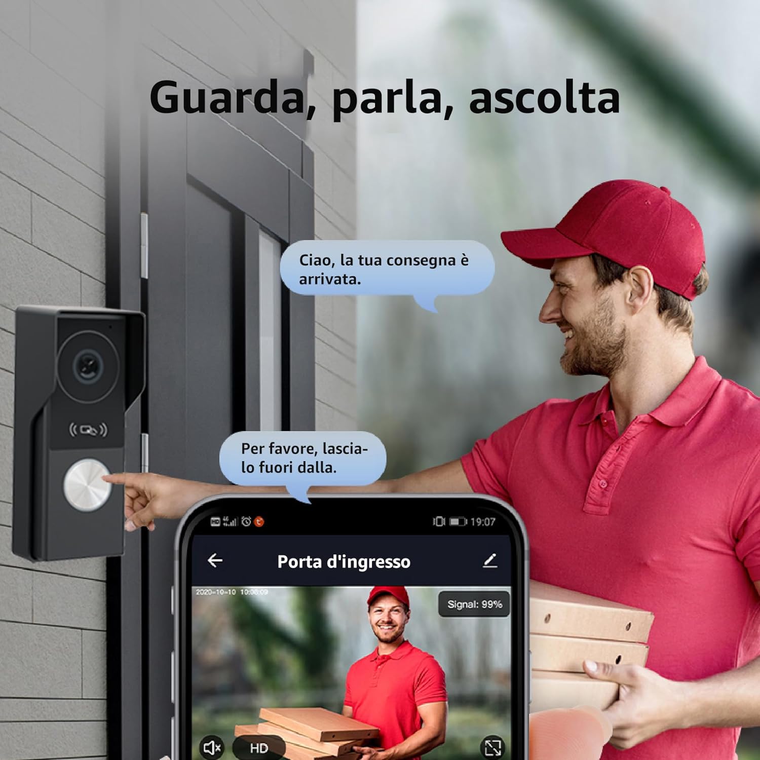 Honmidatek Sistema Videocitofono 2 Fili 1080p - immagine 4