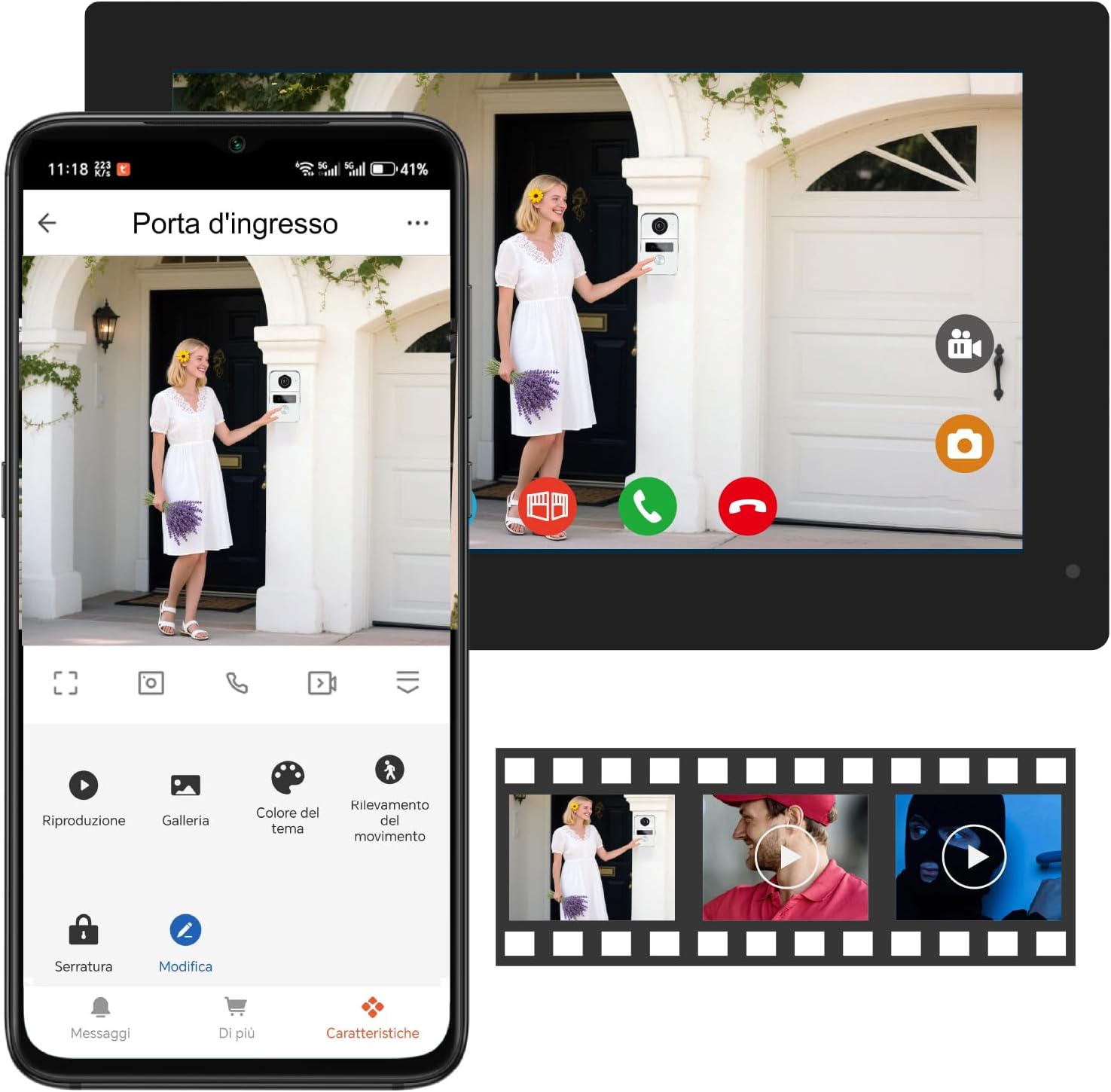 Honmidatek Sistema Videocitofono 2 Fili 1080p - immagine 8