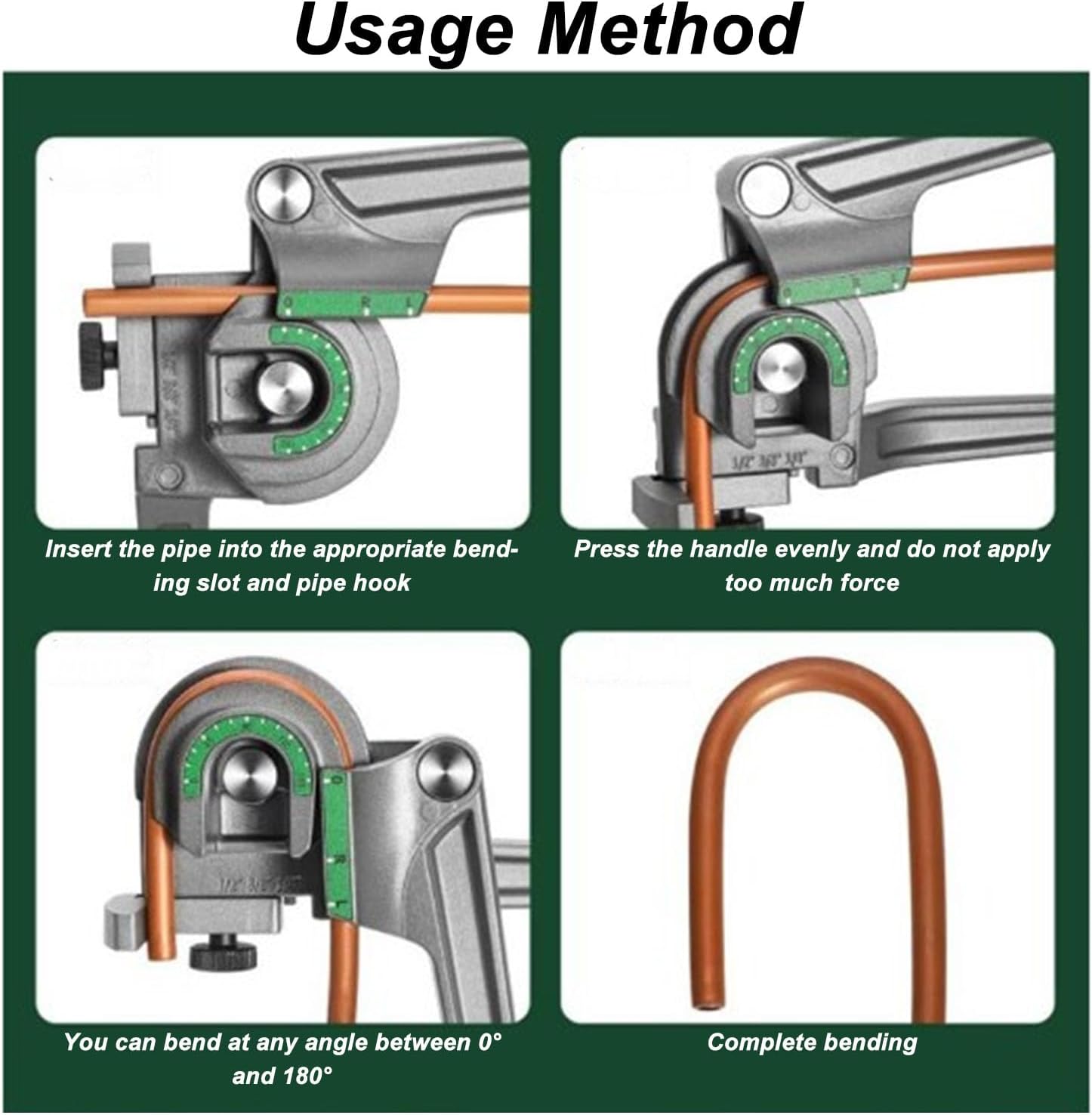 Piegatubi 3 in 1 per Rame e Alluminio 1/4 3/8 1/2 Pollice - immagine 2