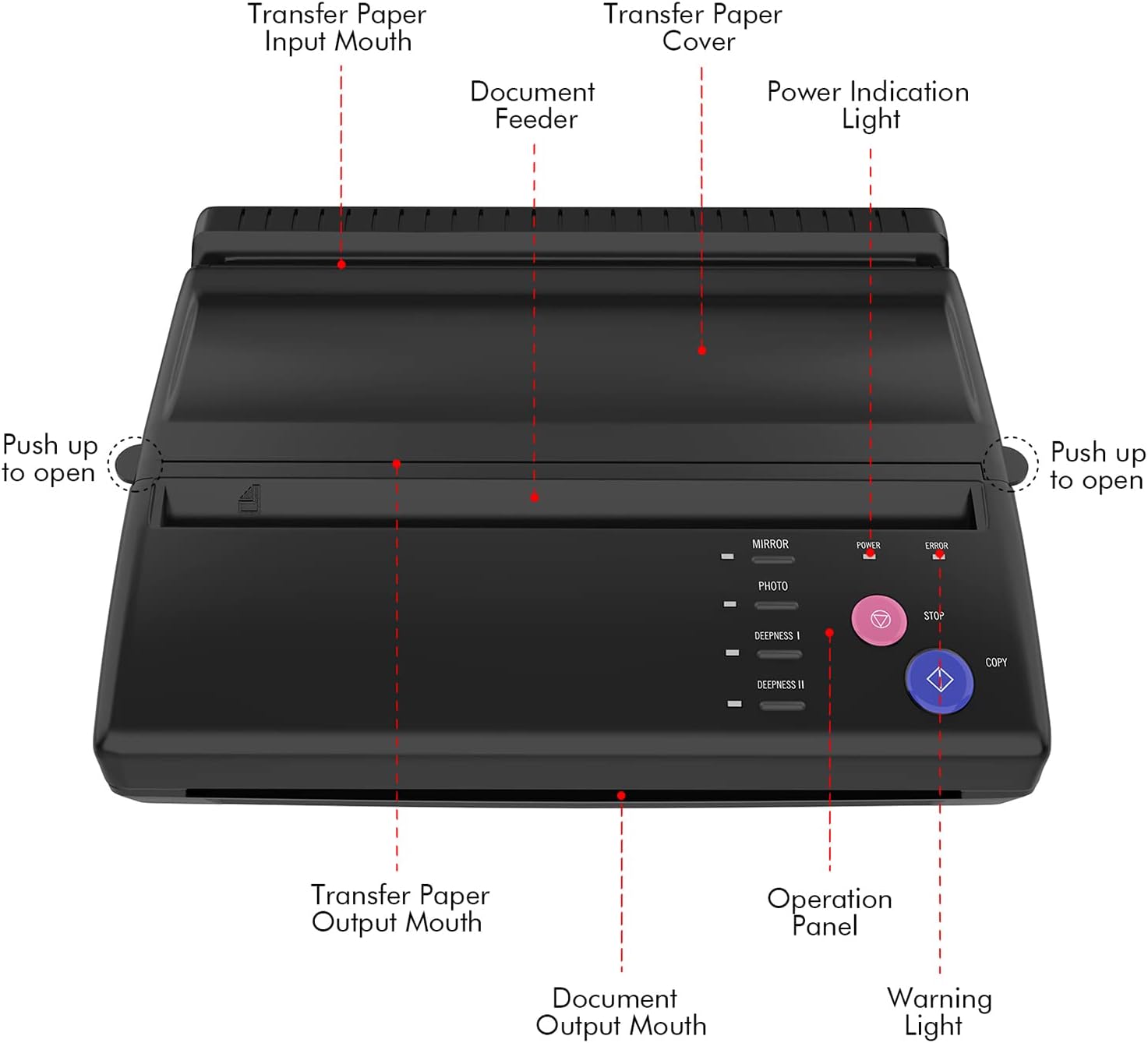 Tatelf Stampante Termica Tattoo Stencil - immagine 4