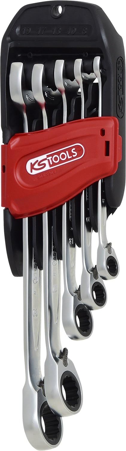 Ks Tools 503.5905 - Serie Chiavi a Cricco Combinate 5 Pezzi