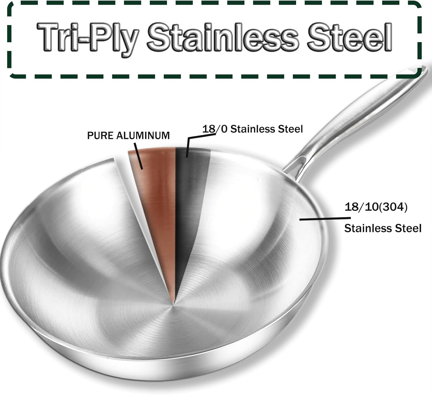 Stufa Wok in Acciaio Inox 30 cm con Coperchio - immagine 4