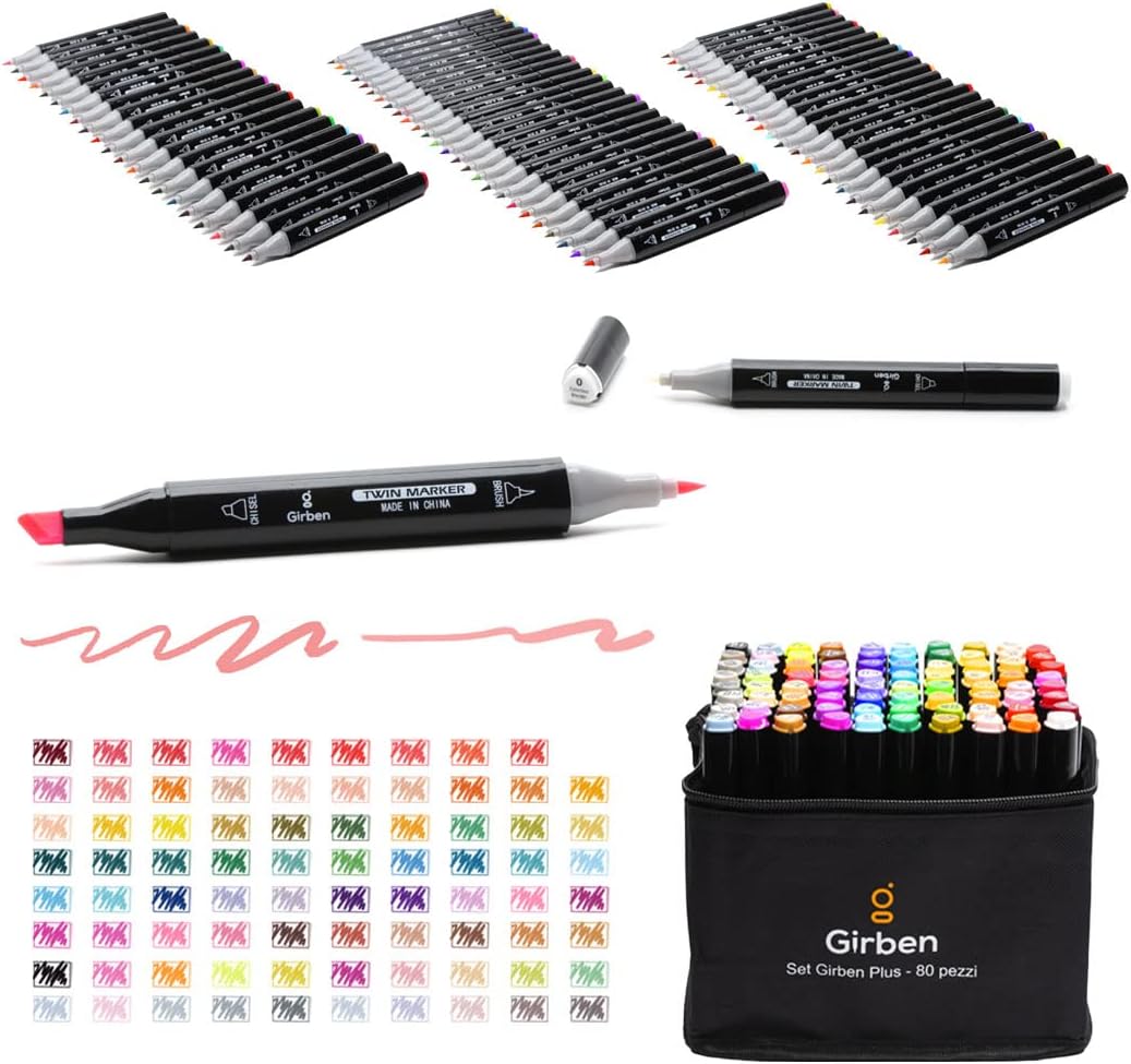 Pantoni Pennarelli Ad Alcool - 80 Marker Professionali - immagine 1