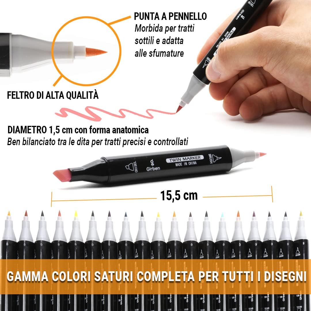 Pantoni Pennarelli Ad Alcool - 80 Marker Professionali - immagine 2