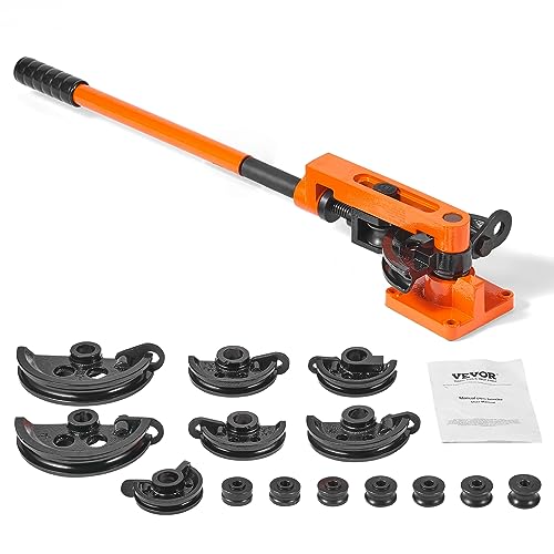 VEVOR Piegatubi Manuale con 7 Matrici 3/8"-1" (10-25mm)