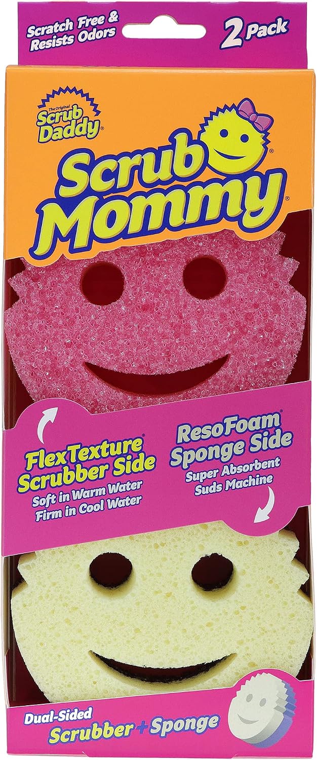 Scrub Daddy Scrub Mommy - Spugna Abrasiva Cucina 2 Pz, Rosa | Velz