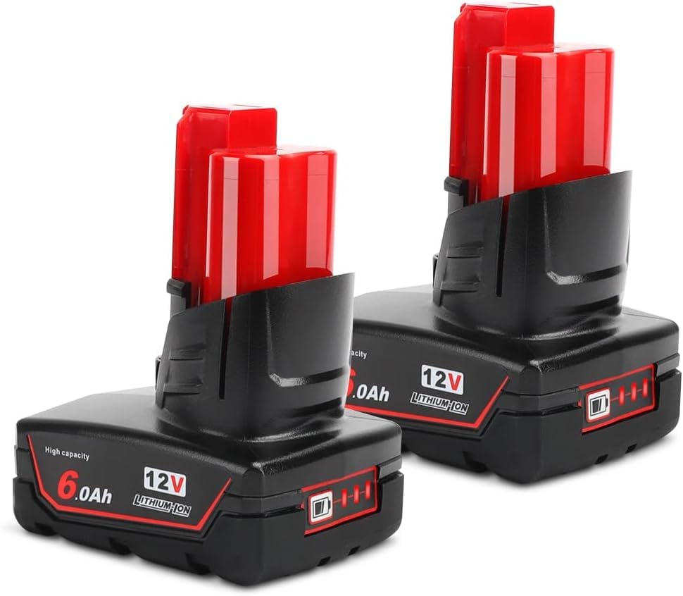 Powarobor 2x M12B6 Batteria Ricambio 12V 6.0Ah