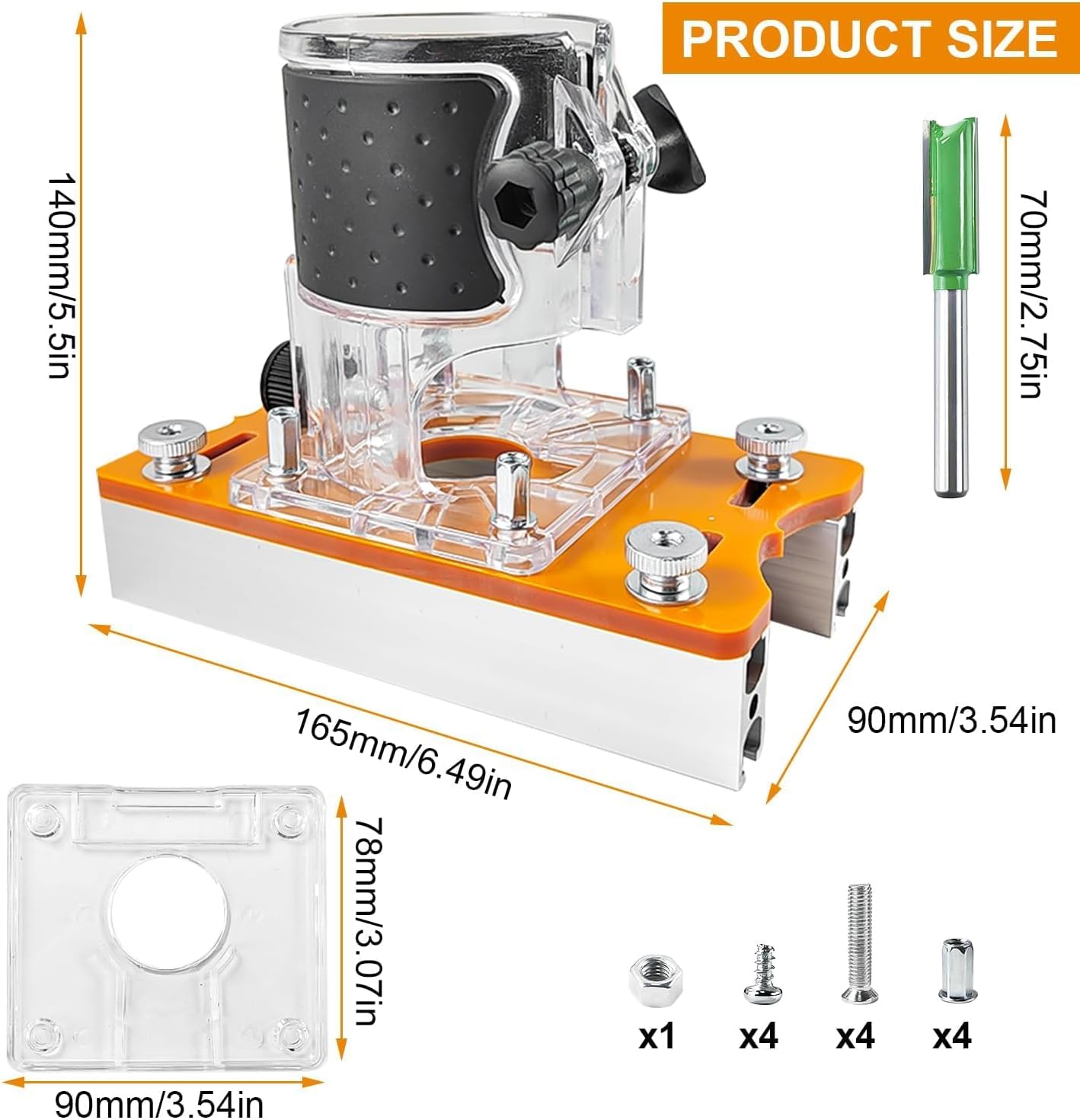 Fresatrice Verticale Legno Piastra di Base Set 2 in 1 - immagine 2
