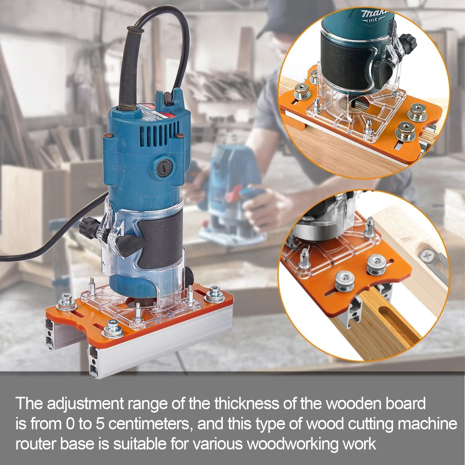 Fresatrice Verticale Legno Piastra di Base Set 2 in 1 - immagine 6