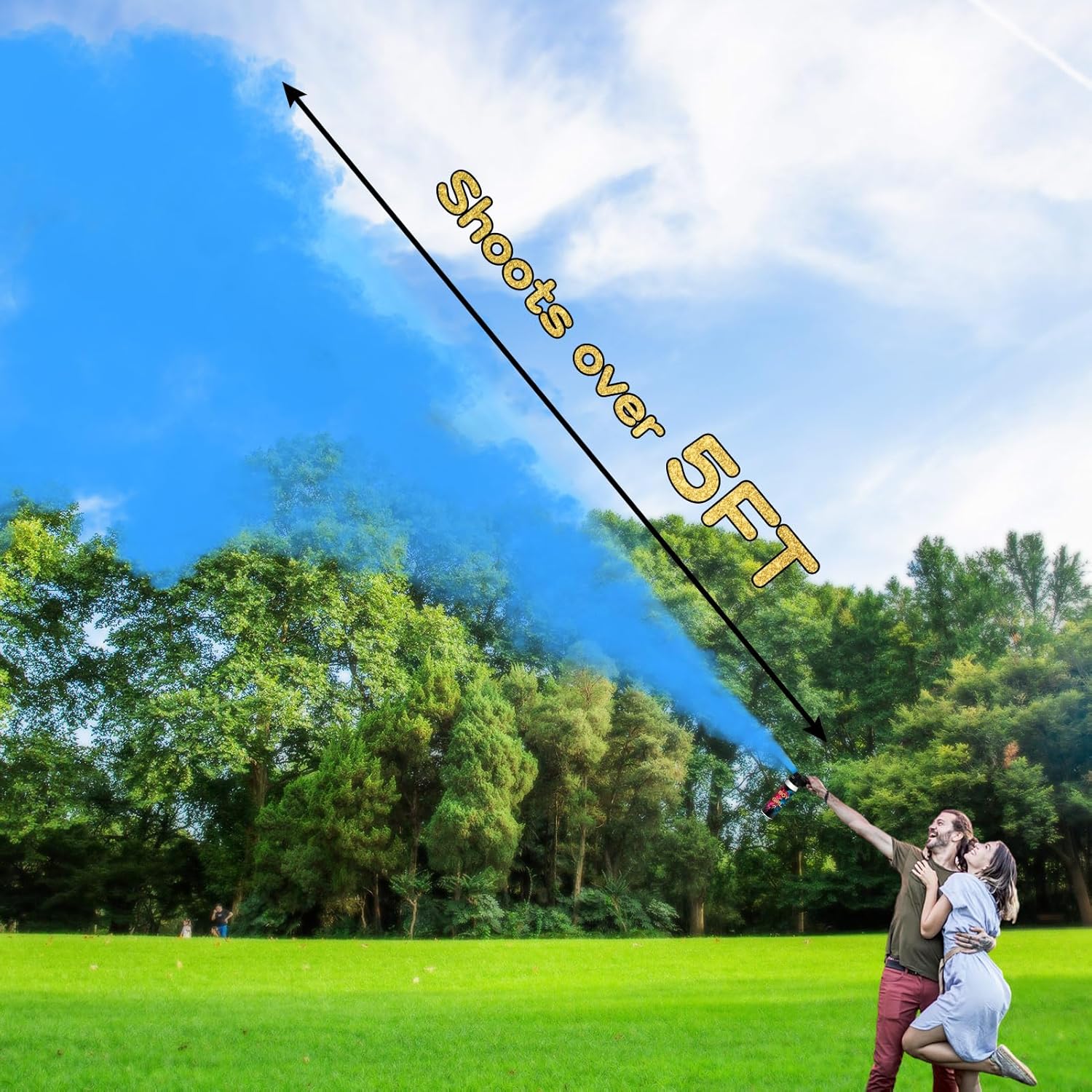 Risemart Gender Reveal Cannone Poppers (2 pezzi blu) - immagine 6