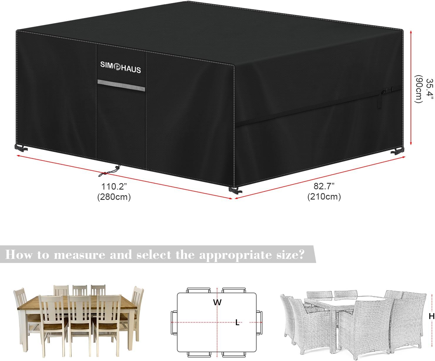 Simphaus Telo Copri Balcone Esterno 280x210x90cm - immagine 2