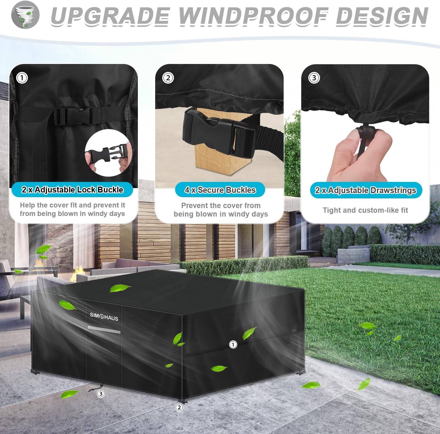 Simphaus Telo Copri Balcone Esterno 280x210x90cm - immagine 5