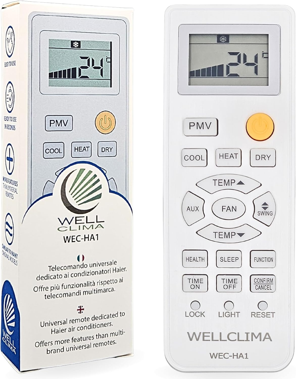 Wellclima WEC-HA1 Telecomando Condizionatori - immagine 1