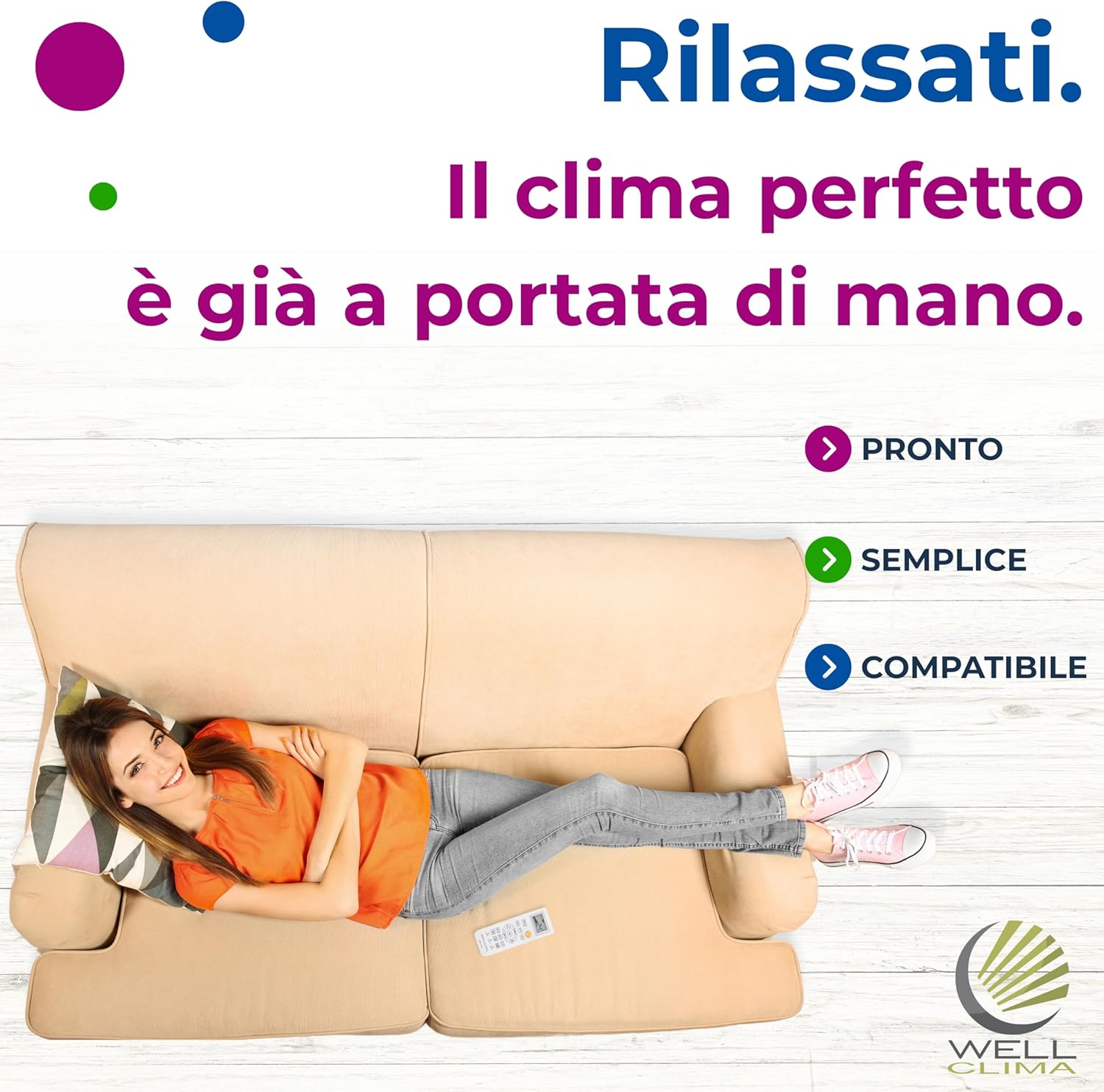 Wellclima WEC-HA1 Telecomando Condizionatori - immagine 4