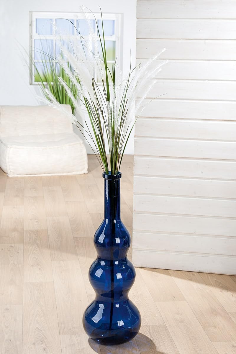 Gilde Vaso Balleros in Vetro Blu Scuro Panciatto - immagine 1