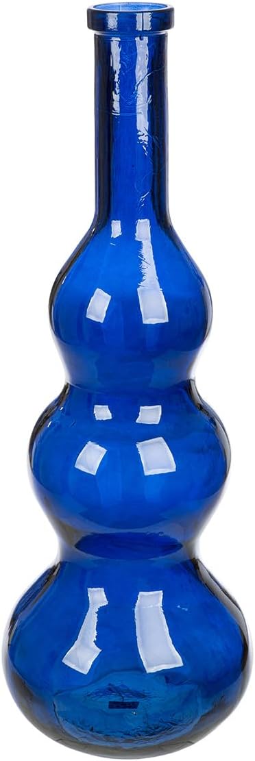 Gilde Vaso Balleros in Vetro Blu Scuro Panciatto - immagine 2