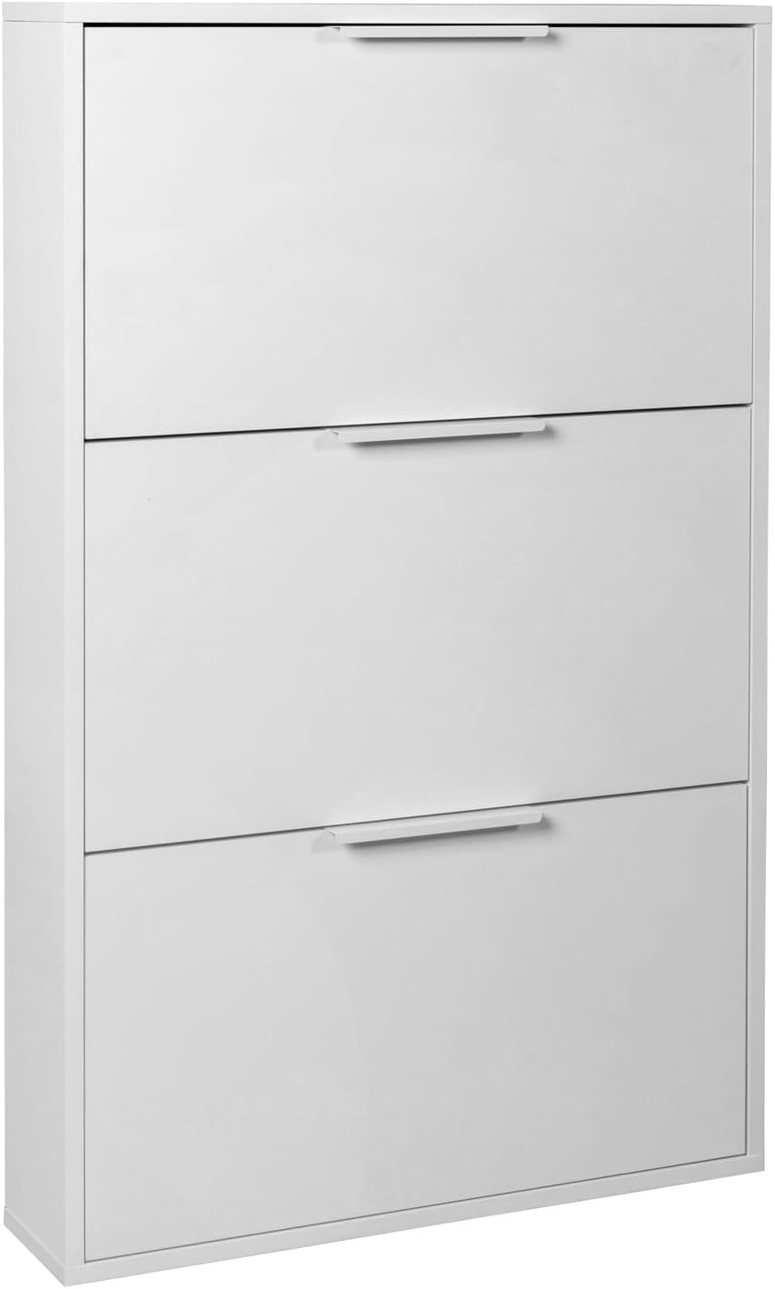 Composad Scarpiera Slim ESPRESSO 3 Ribalte, Bianca