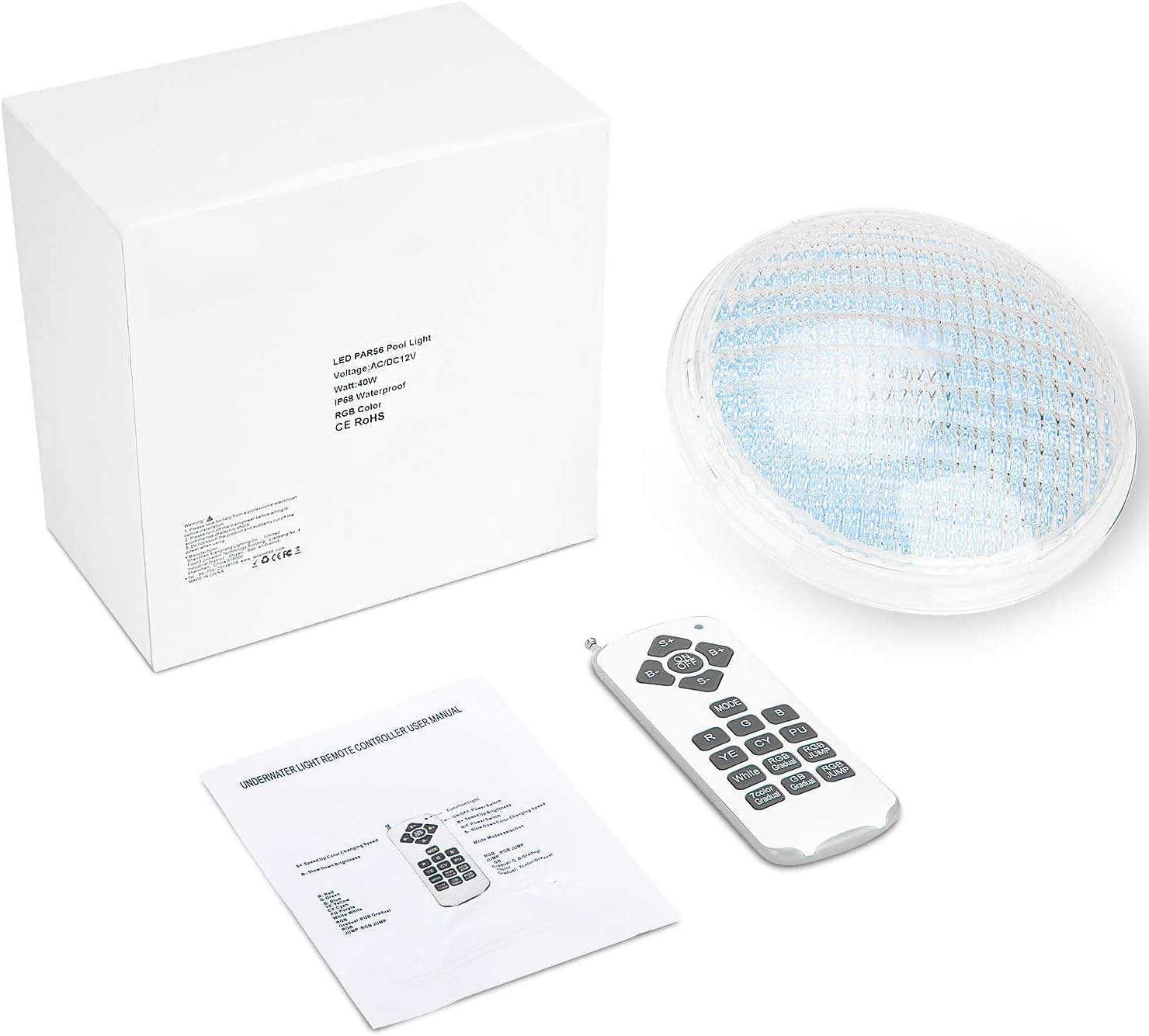 Kingwei RGBW Luci per Piscina LED PAR56 40W - immagine 5