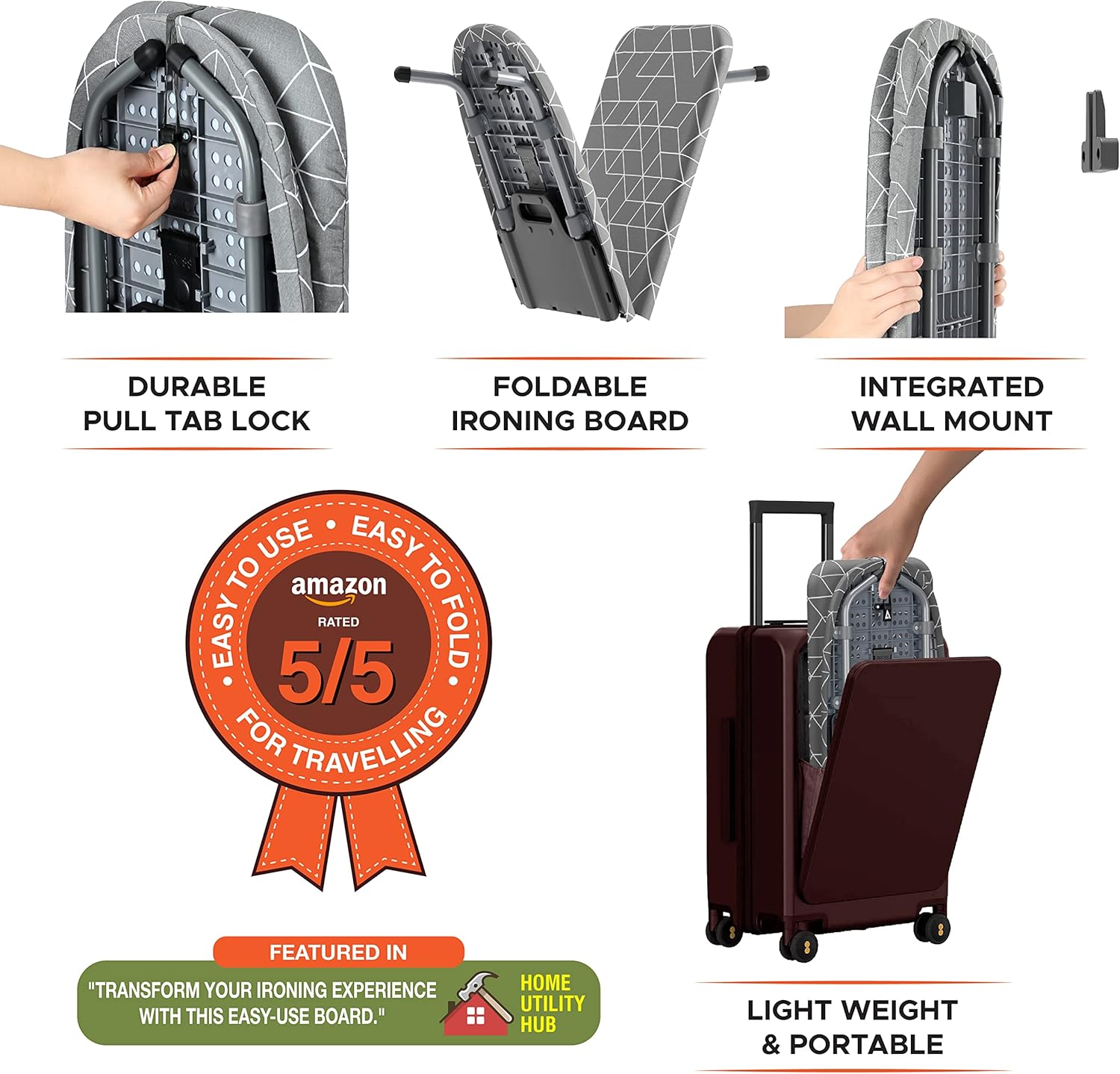 Xabitat Asse da Stiro da Tavolo Pieghevole, Verde - immagine 4