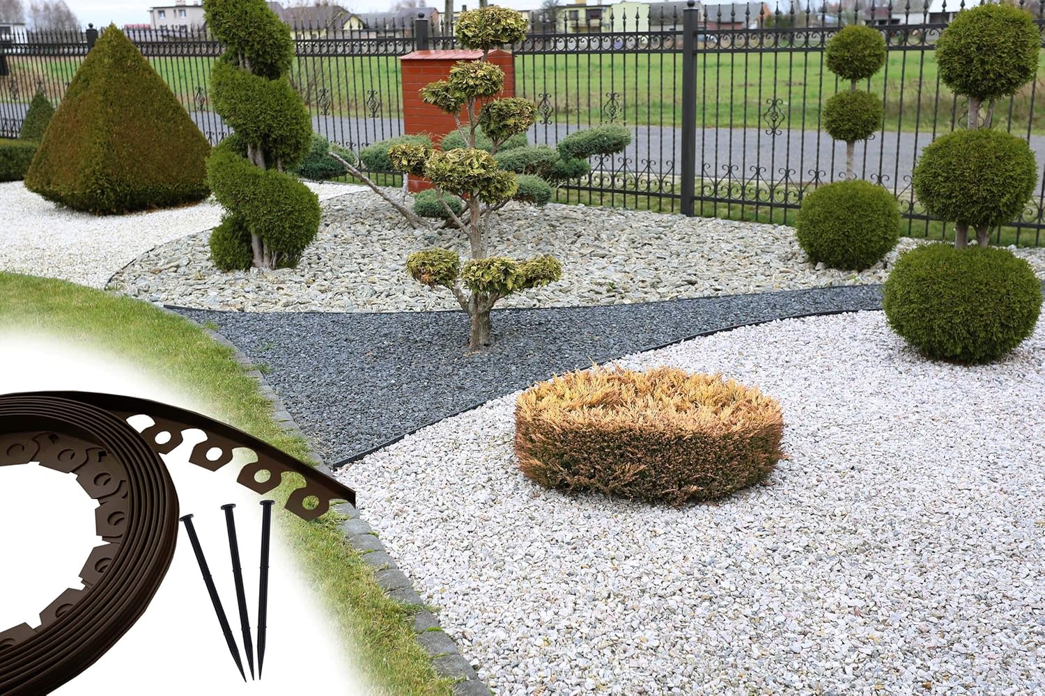 Bordo da Giardino in plastica 4cm (50m + 150 chiodi) - immagine 4
