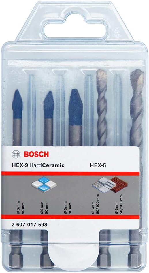 Bosch Professional Hex-9 Hardceramic + Set 5 Punte