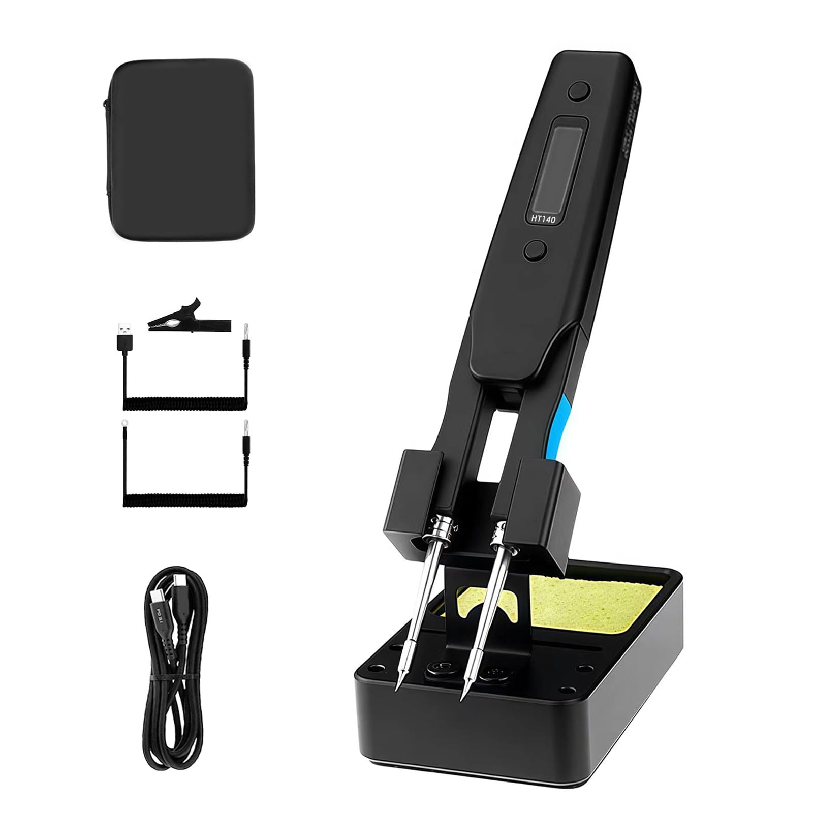 Sqrc HT140 - Set Saldatore a Caldo 2 in 1, 140W