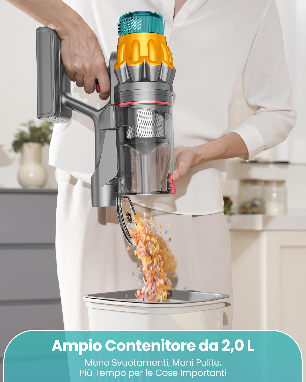 Aspirapolvere Senza Fili 48KPa/550W/70 Min, 2.0L - immagine 10
