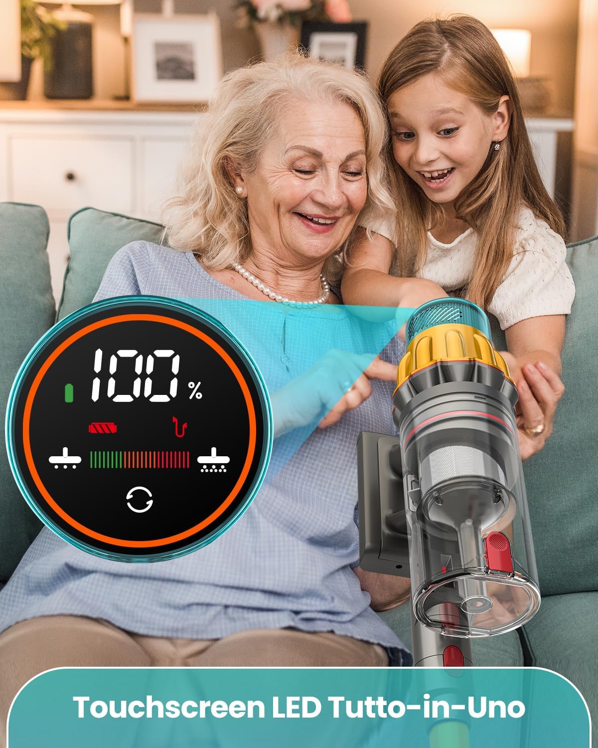 Aspirapolvere Senza Fili 48KPa/550W/70 Min, 2.0L - immagine 11