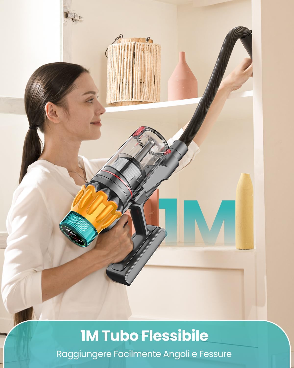 Aspirapolvere Senza Fili 48KPa/550W/70 Min, 2.0L - immagine 8