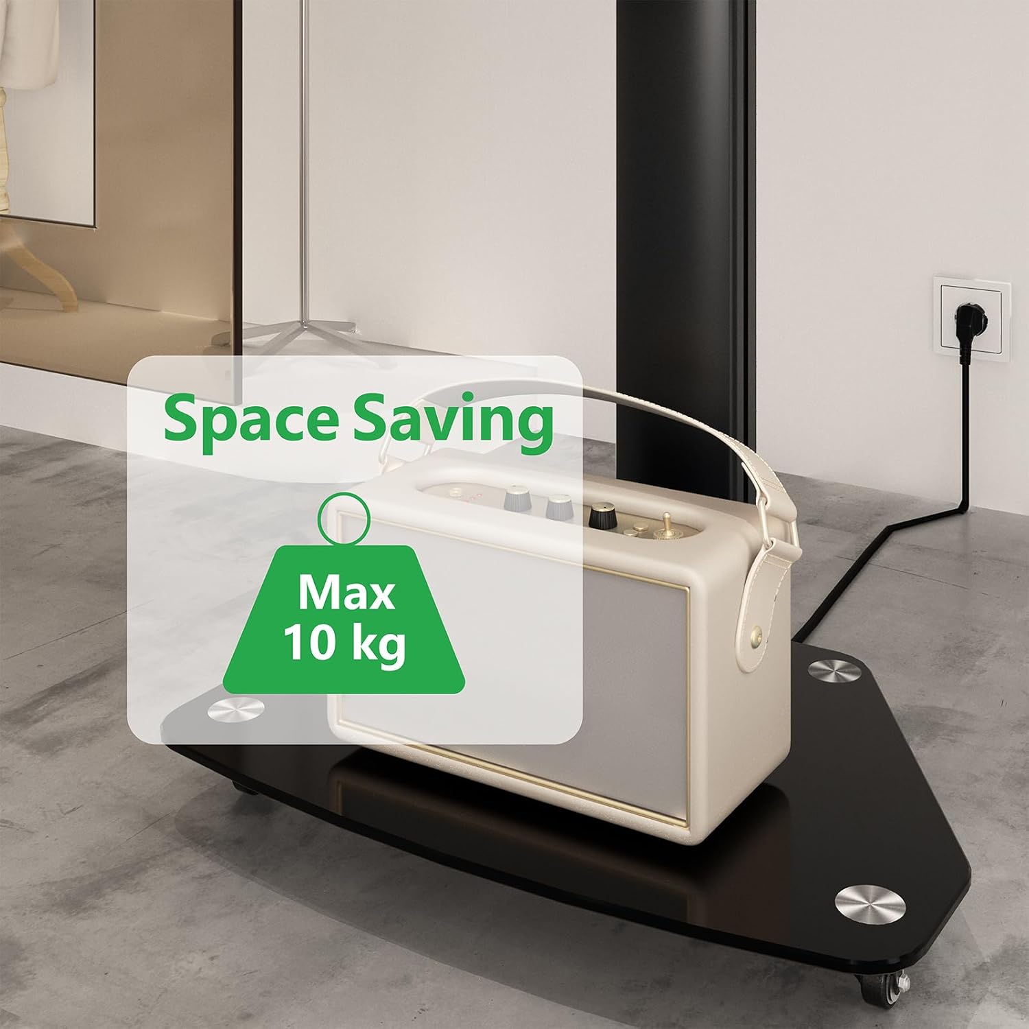 Proton 100 - Supporto TV portatile 32-75 pollici, Nero - immagine 8