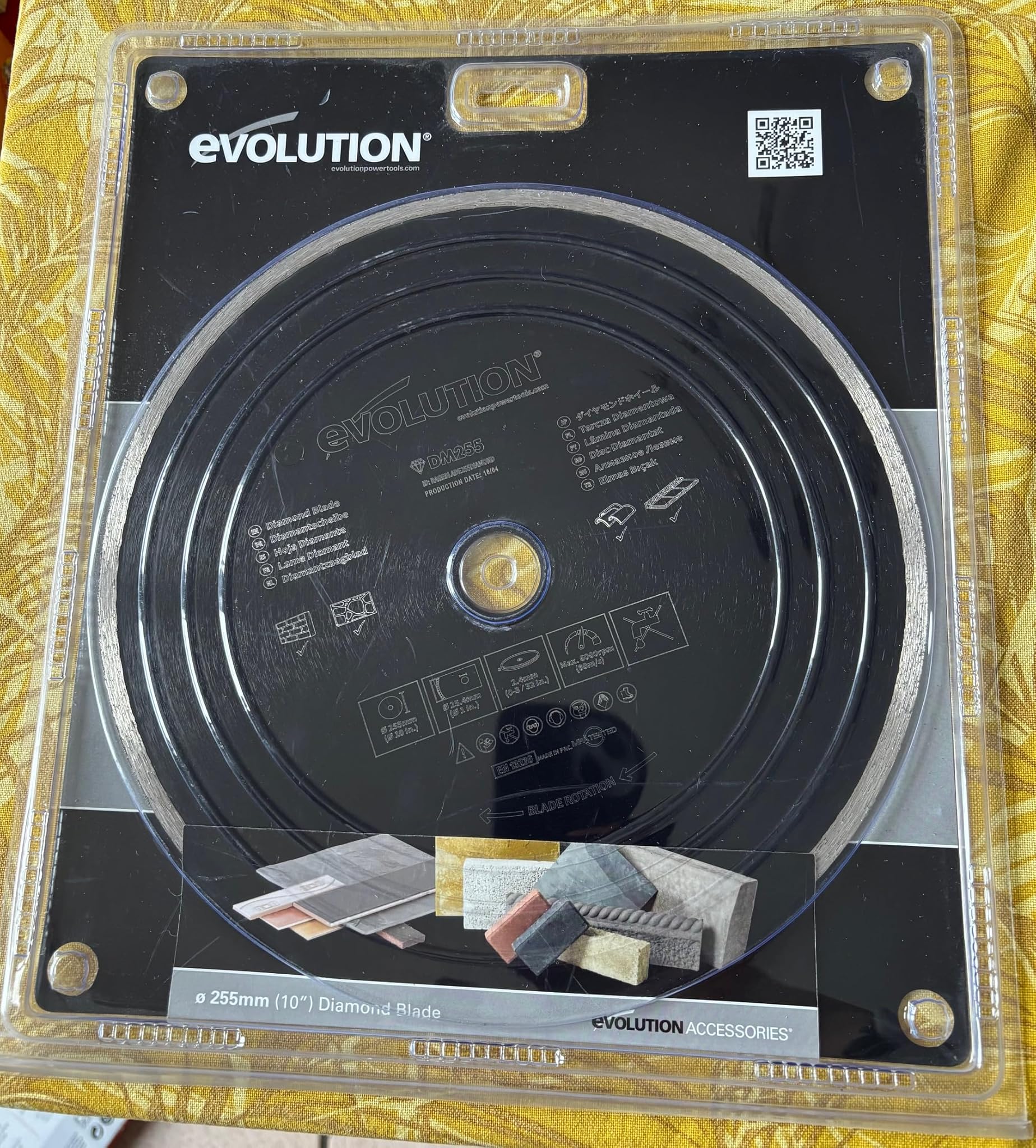 Evolution Power Tools - Lama Diamantata, 255 mm