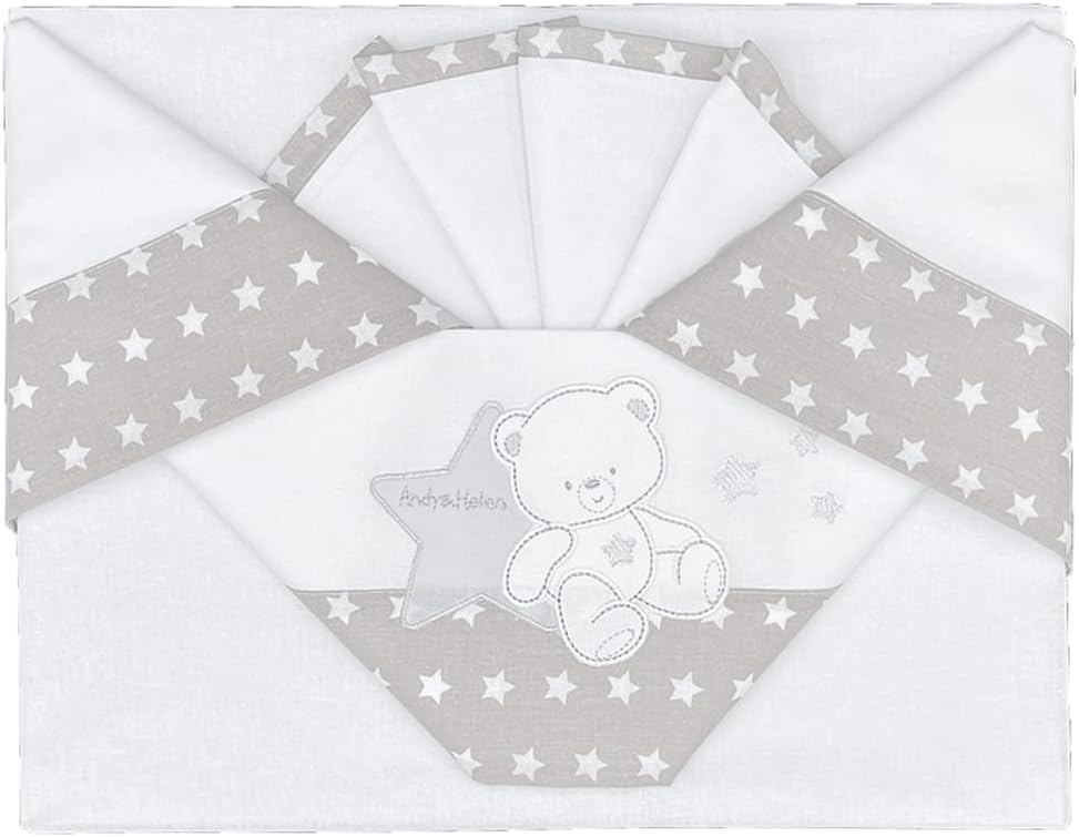 Andy & Helen Set 3 Pezzi Lenzuola Letto a Cancellino - immagine 1