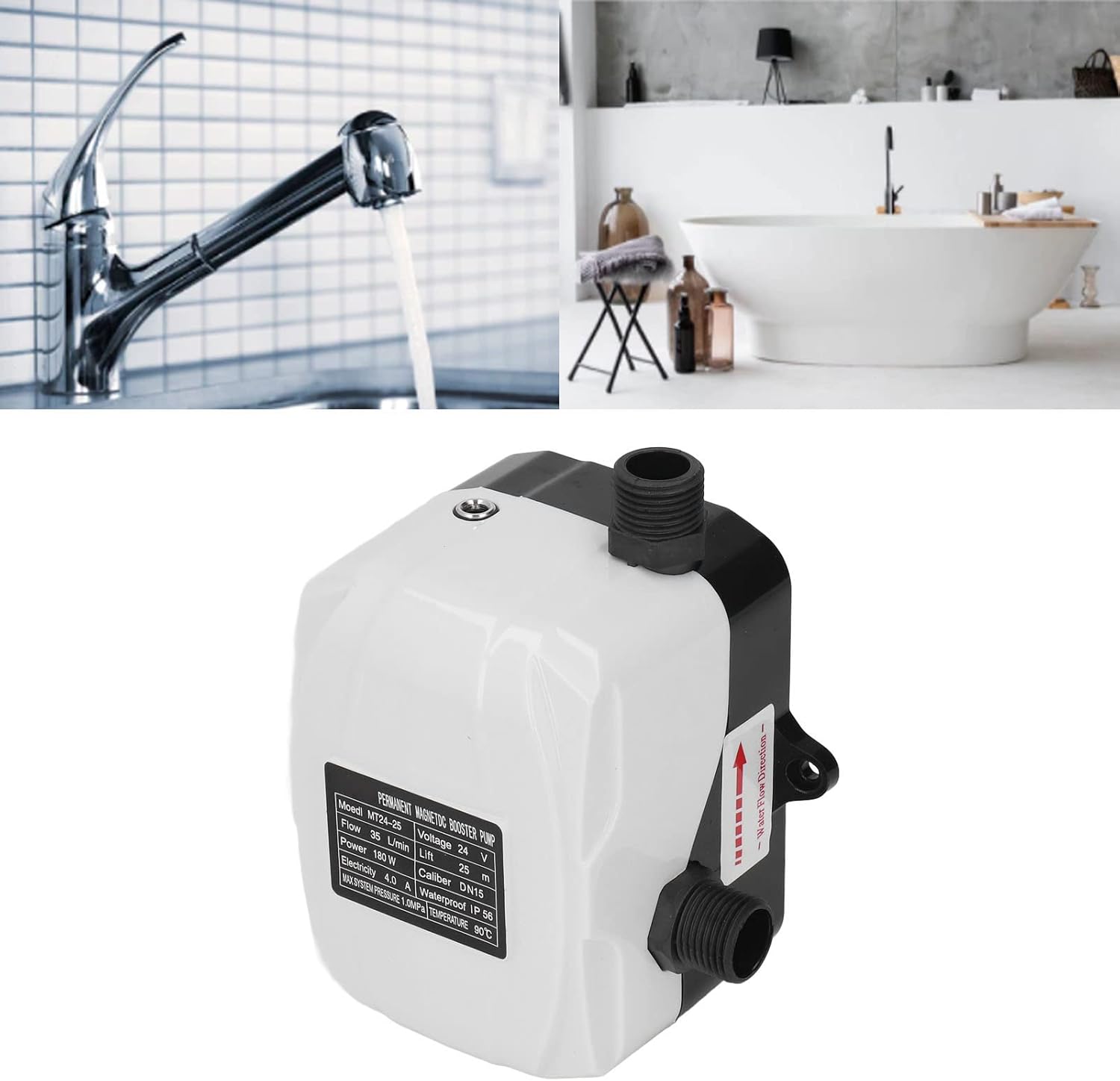 Pompa di Aumento Pressione Acqua Automatica Mini Doccia - immagine 3