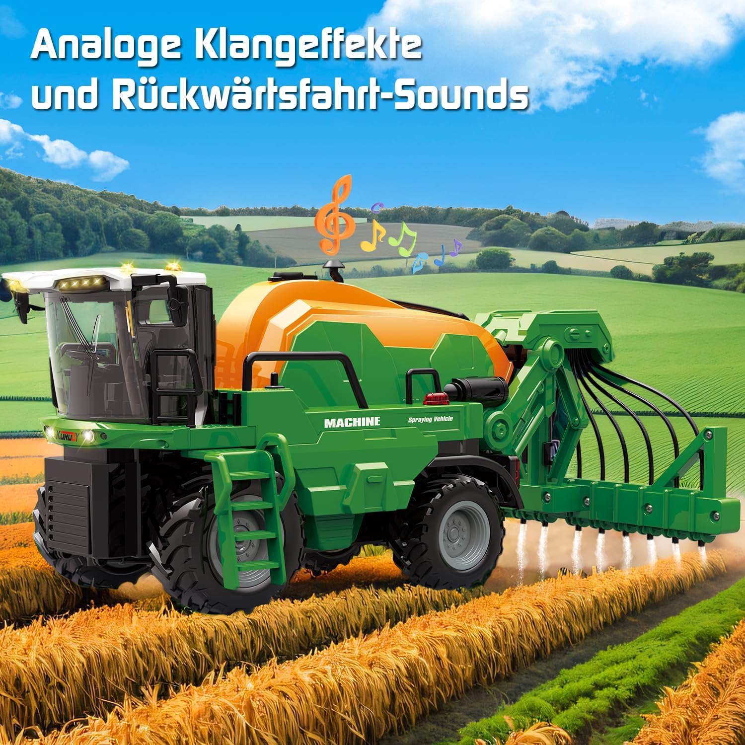 Trattore Telecomandato per Bambini con Irrigatore - immagine 2