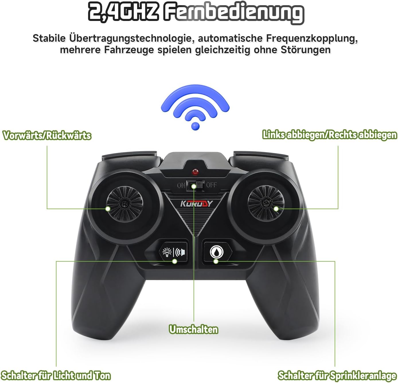 Trattore Telecomandato per Bambini con Irrigatore - immagine 6