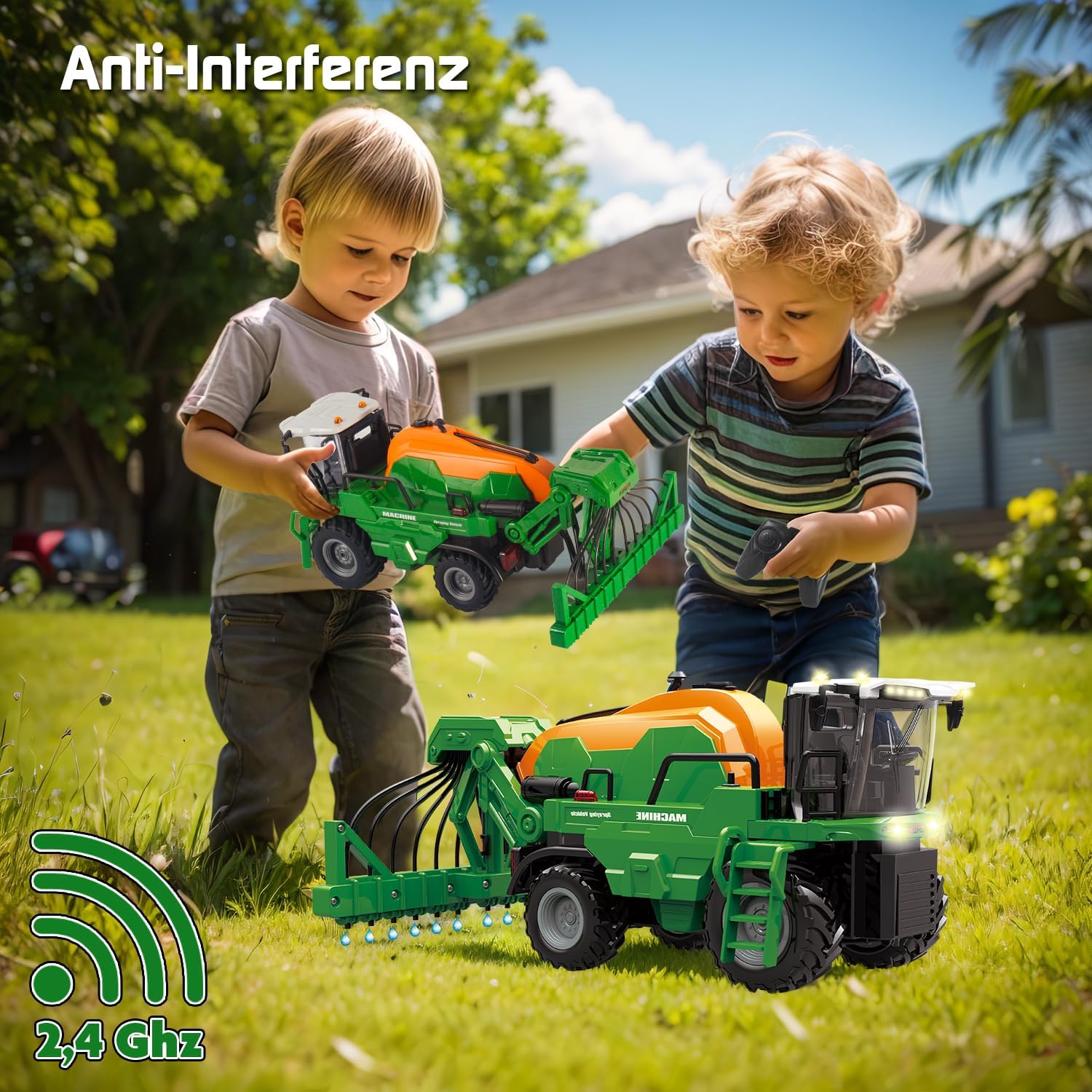 Trattore Telecomandato per Bambini con Irrigatore - immagine 7