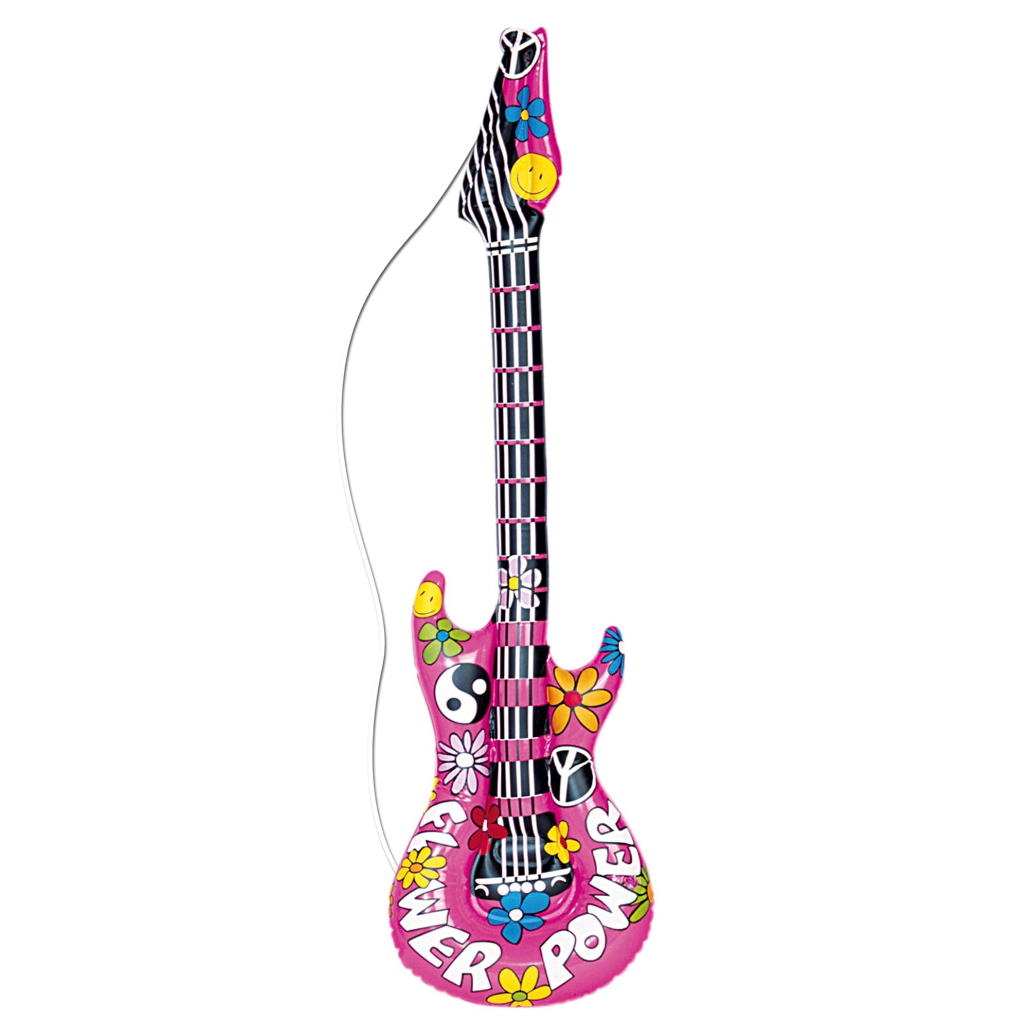 W WIDMANN MILANO Party Fashion - Chitarra gonfiabile, lunghezza circa 105 cm, strumento, air guitar, festa a tema, carnevale