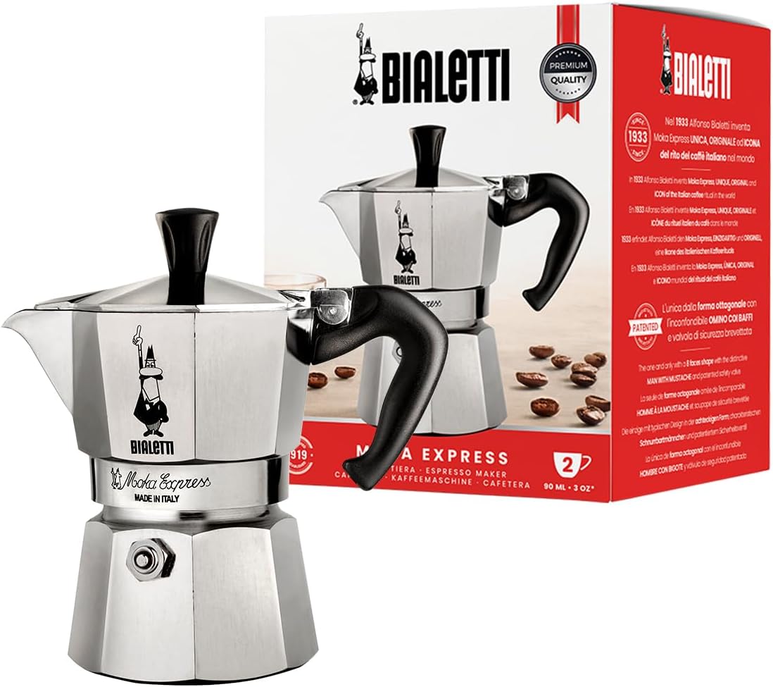 Bialetti Caffettiera Moka Express 2 Tazze (90ml) - immagine 1