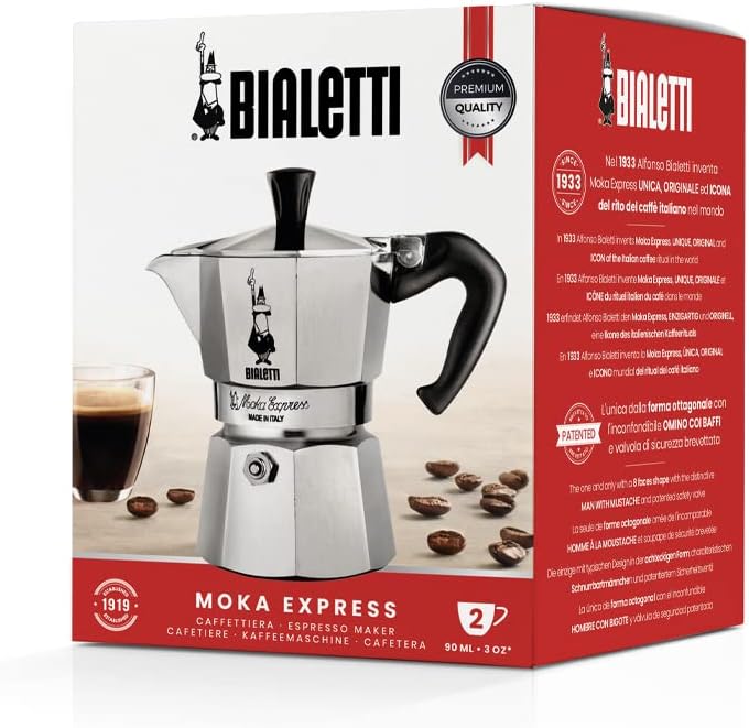 Bialetti Caffettiera Moka Express 2 Tazze (90ml) - immagine 5