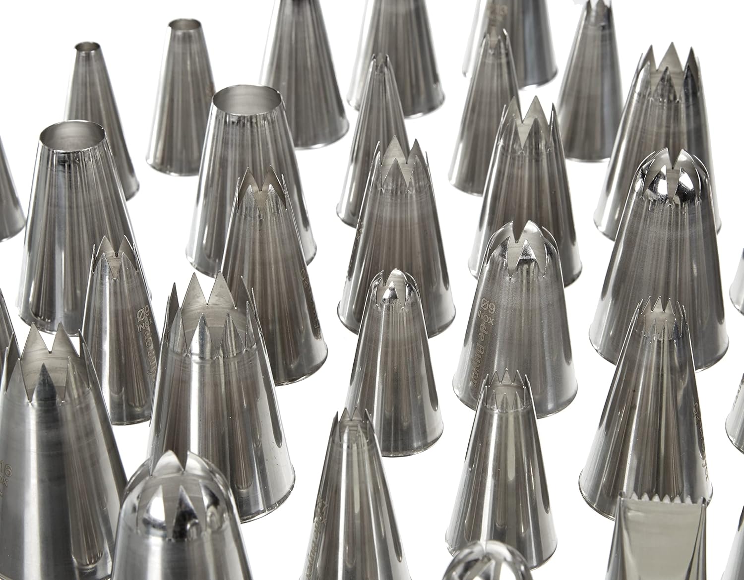 De Buyer Acciaio Set 35 Beccucci Inox + 2 Adattatori - immagine 4