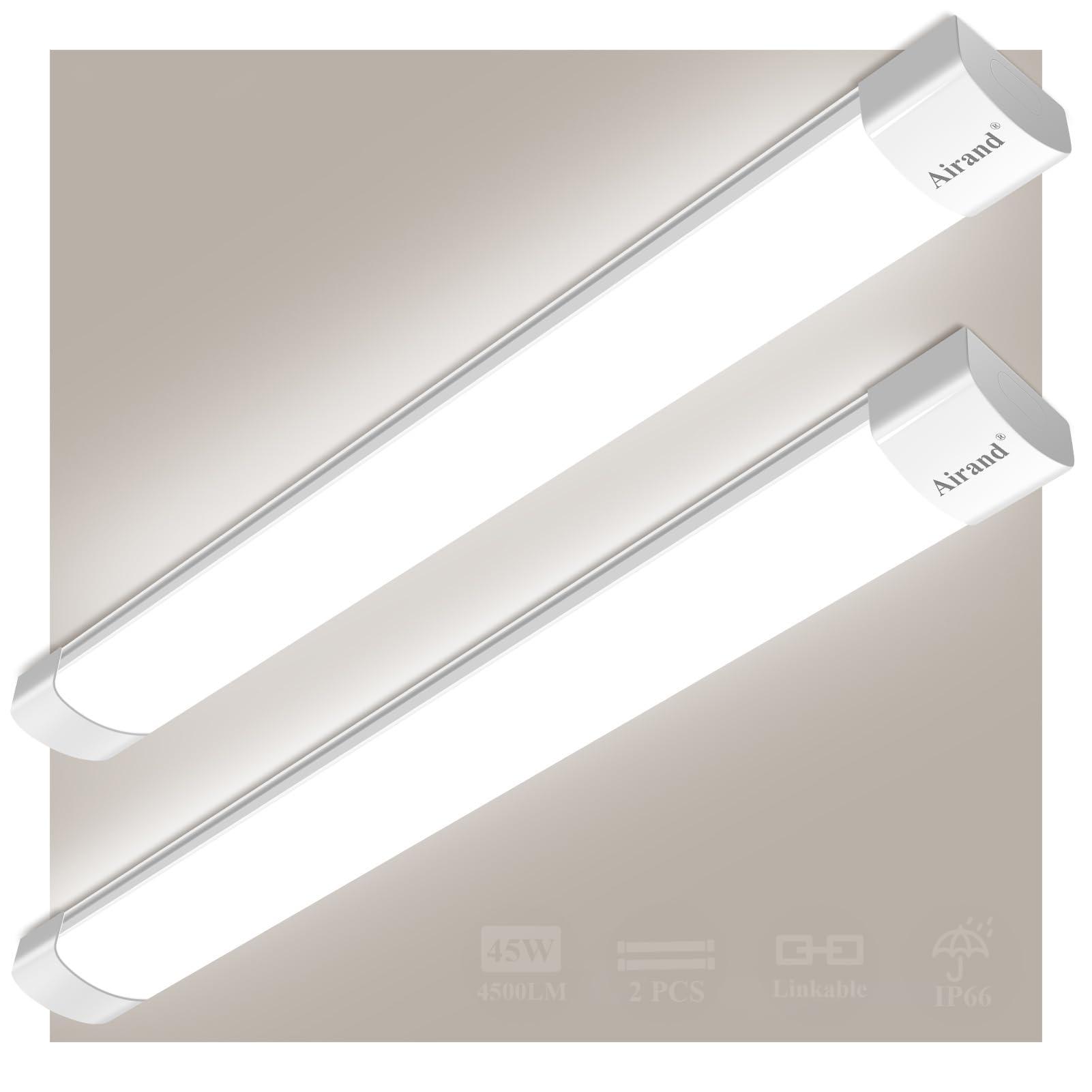 2 Pezzi Neon Led 150cm Tubo Barra 45W 4500LM IP66