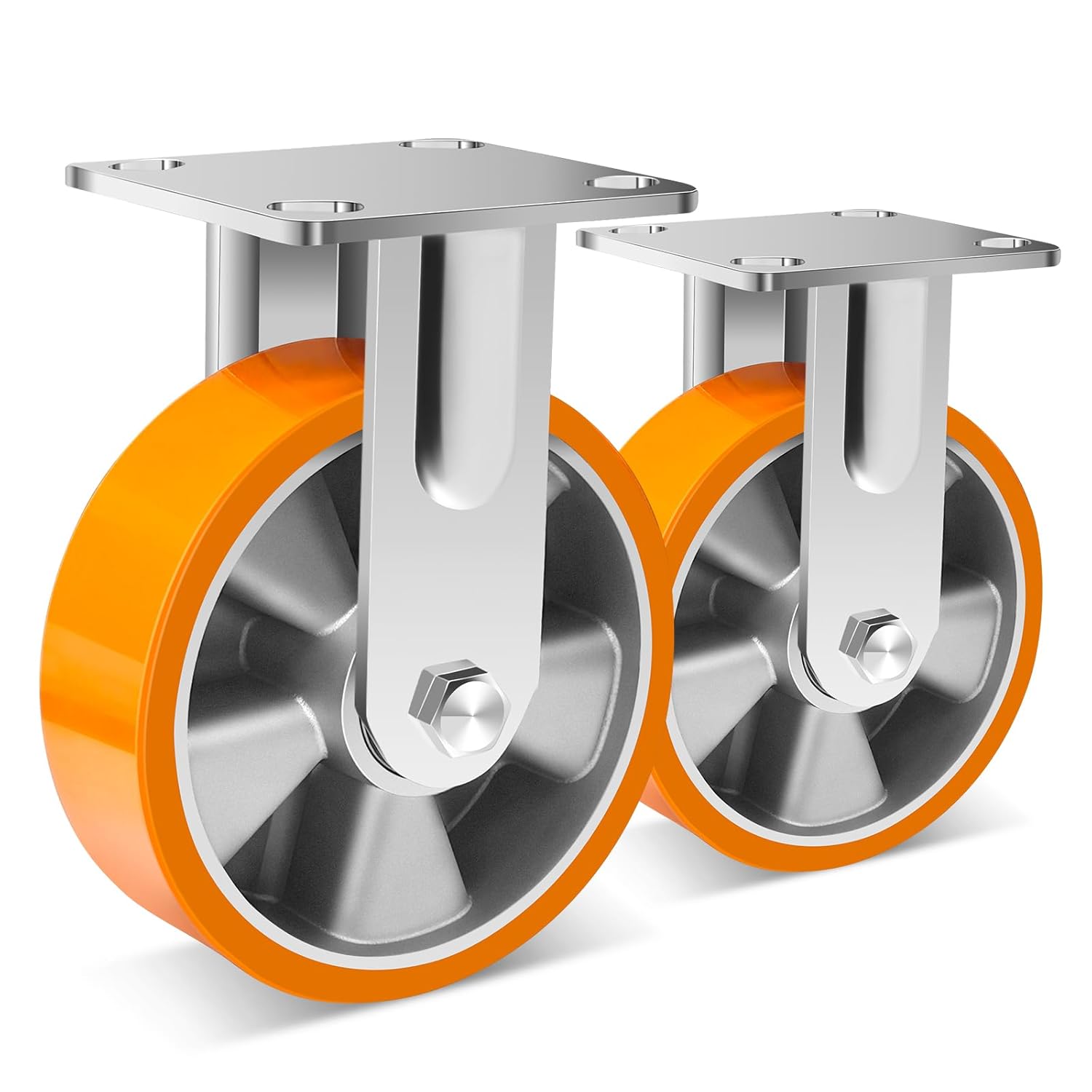 W B D WEIBIDA Rotelle per Mobili Pesanti Fisse 150mm (Set 2) - immagine 1