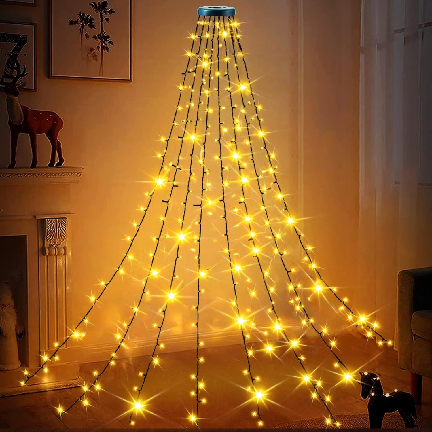 Joltix Luci Albero di Natale 2M x 8 Fili 200 LED