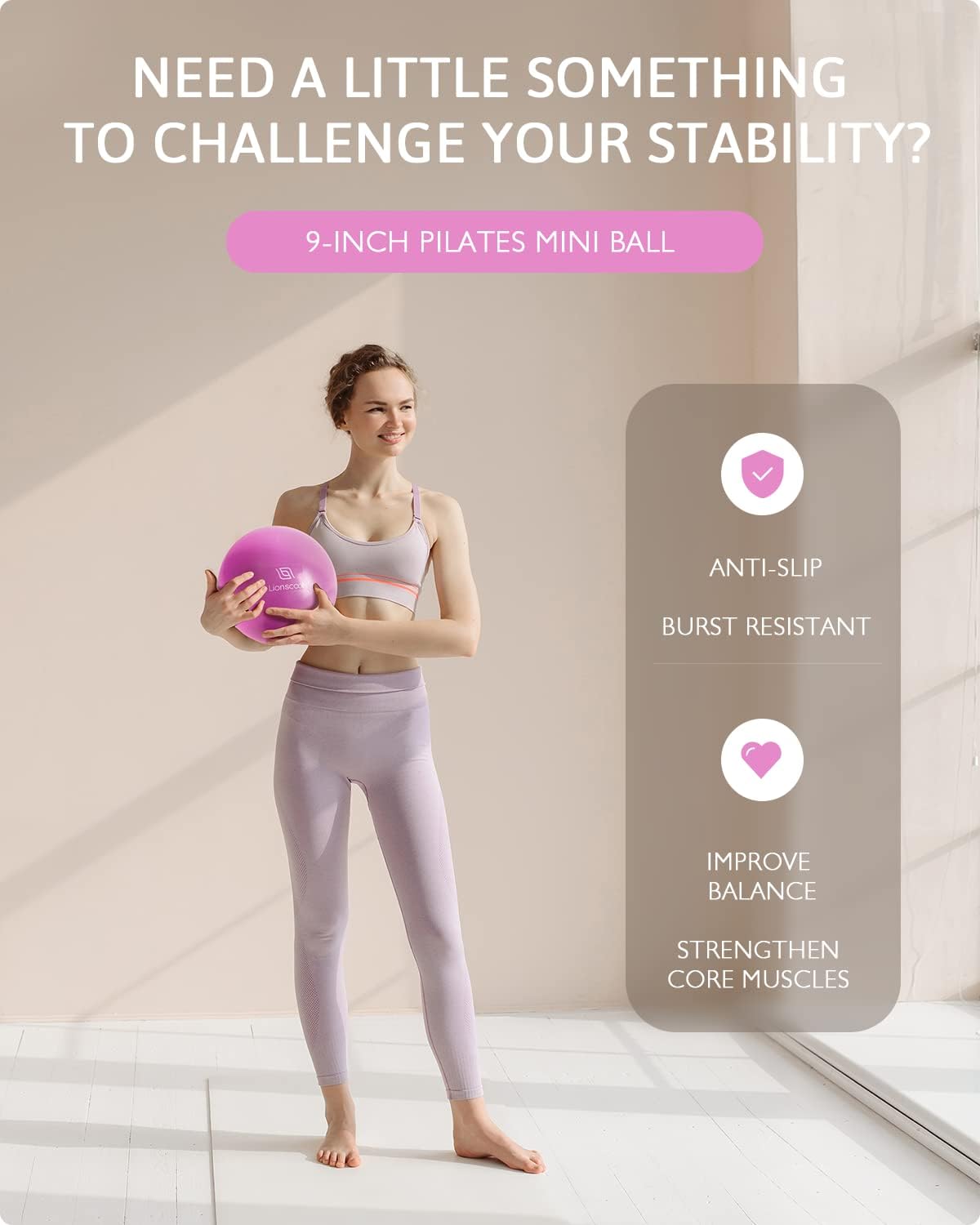 Lionscool Set Anelli Pilates 35,5 cm con Manici Imbottiti - immagine 5