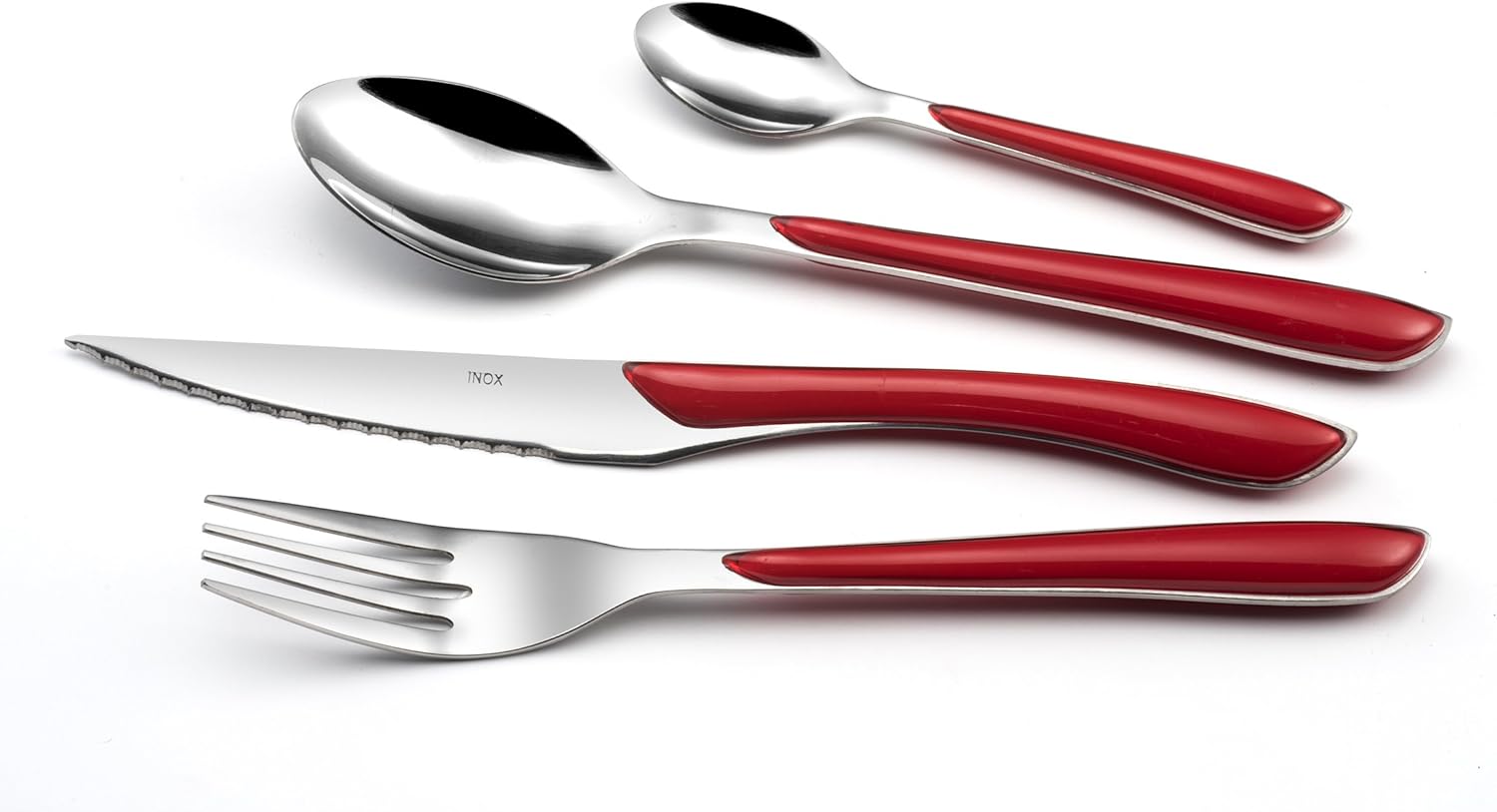 Amefa Set 24 Posate Modello Eclat, Rosse - immagine 2