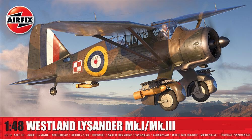 Airfix A07116 Westland Lysander Mk.I/Mk.III, Aereo per bambini dai 8 anni in su