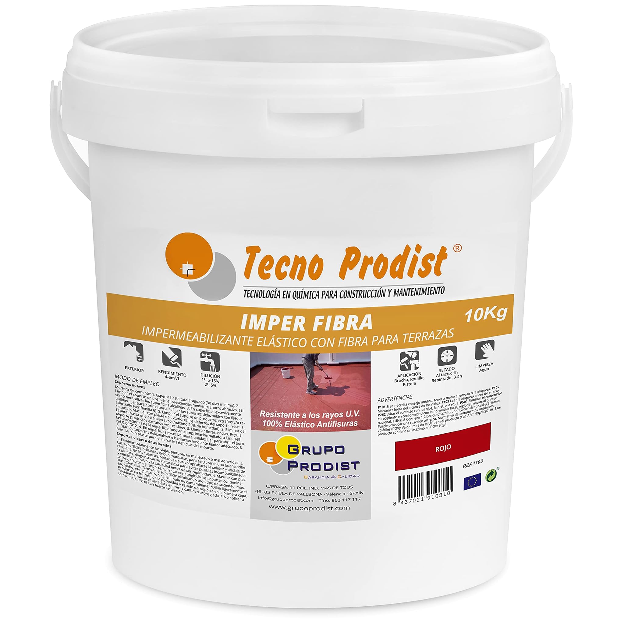 Tecno Prodist IMPER FIBRA - Pittura Impermeabilizzante 10 Kg