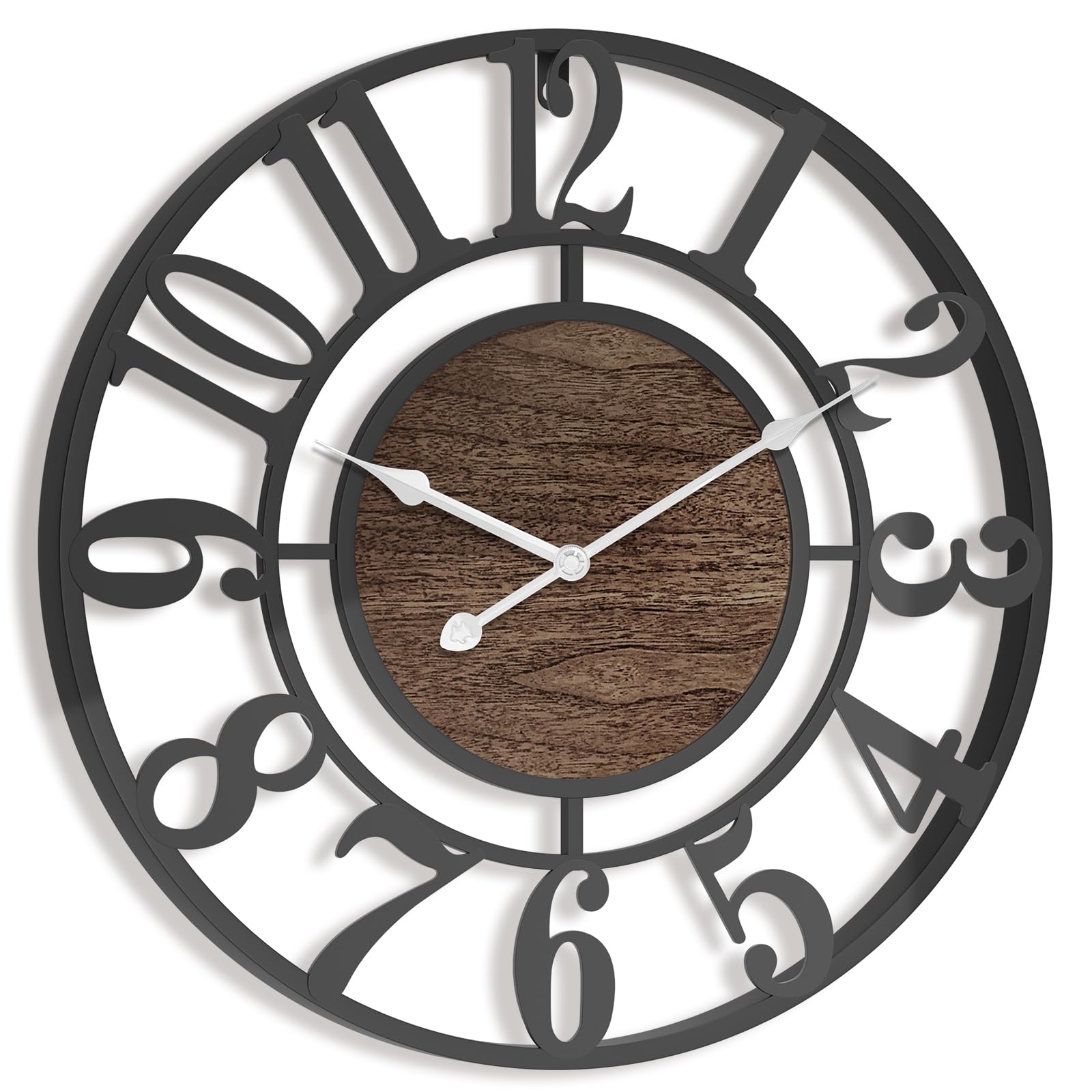 Orologio da Parete Grande Moderno 50cm, Nero Vintage