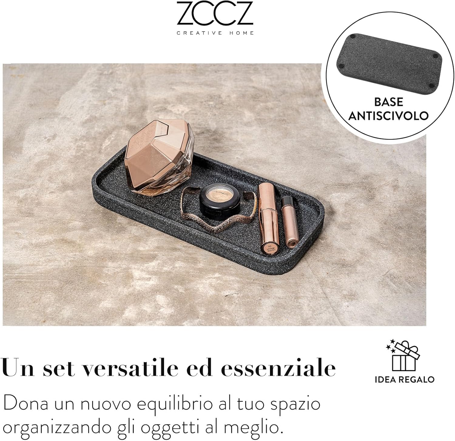 Zccz Set Bagno Accessori Completo 6 pezzi, Nero - immagine 7